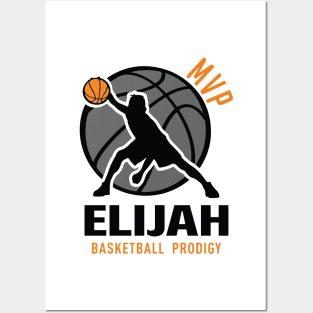 Elijah MVP Custom Player Basketball Prodigy Your Name Posters and Art